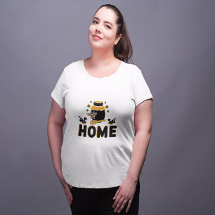 Camiseta de Cartoon Bee Honey Jar "HOME"