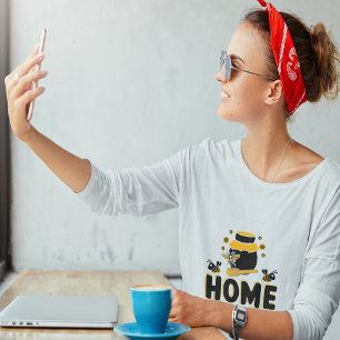 Camiseta de Cartoon Bee Honey Jar "HOME"