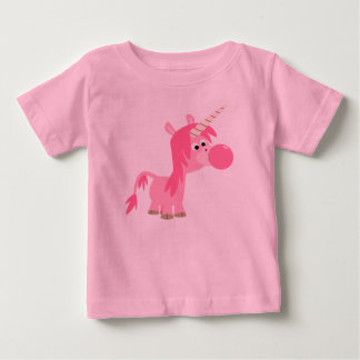 Camiseta de Cartoon Bonita Goma Unicorn Camiseta B