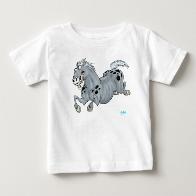 Camiseta de Cartoon Cavalo Louco (Frente)