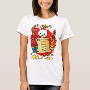 Camiseta de Cartoon Chinês de Ano Novo