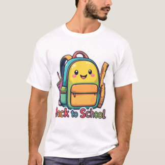 Camiseta de Cartoon da Escola de Volta