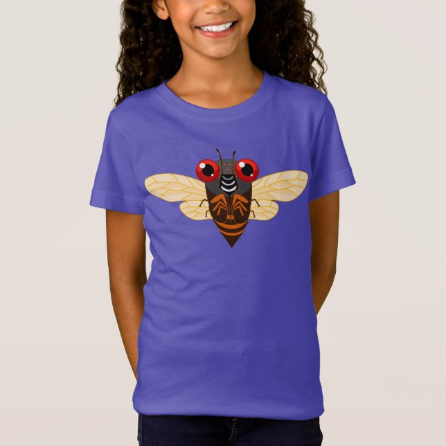 Camiseta de Cartoon de Cicada Cóta (Garotas) (Frente)