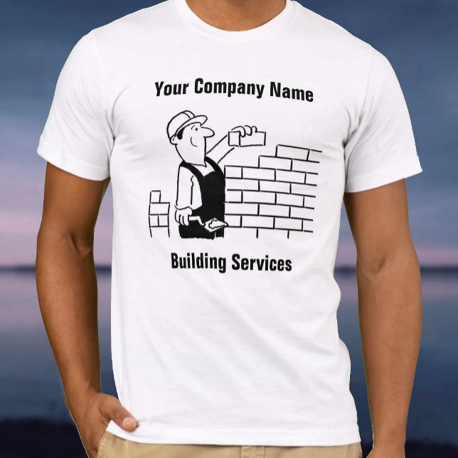 Camiseta de Cartoon de Serviços de Construção (Criador carregado)