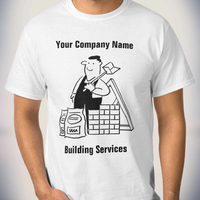 Camiseta de Cartoon de Serviços de Construção (Criador carregado)