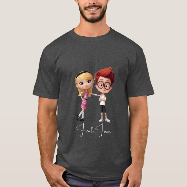 Camiseta de Cartoon Duo Aventurada - Divertida e W (Frente)