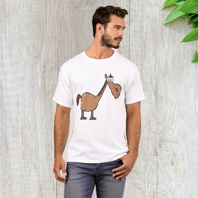 Camiseta de Cartoon Horse Mens T-Shirt (Criador carregado)