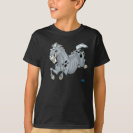 Camiseta de Cartoon Louca Crianças de Cavalo