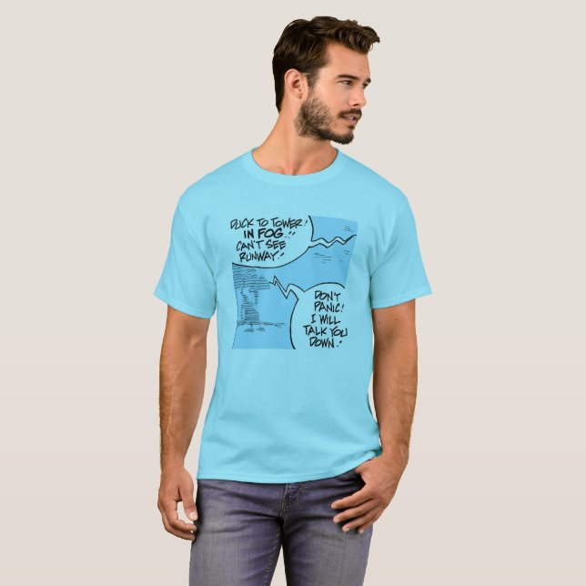 Camiseta de Cartoon Patos de Controlo de Tráfego A (Frente Completa)