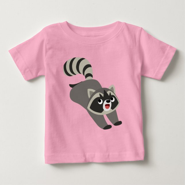 Camiseta de Cartoon Raccoon Baby T-Shirt (Frente)