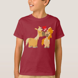 Camiseta de Cartoons Bonitos no Amor Crianças