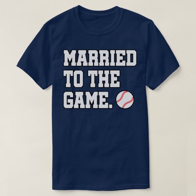 Camiseta de Casado com o Lover de Baseball de Jogo (Frente do Design)
