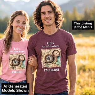 Camiseta de Casais com Dito Divertido Versão Mascu