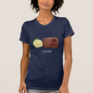 Camiseta de Casal Cute I Lava You Chocolate Molten
