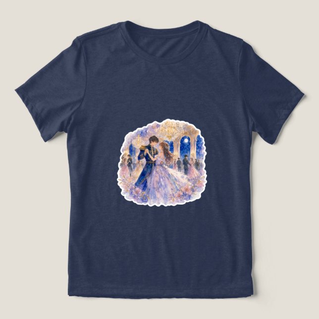 Camiseta de Casal de Fantasia Romântica (Design frontal)