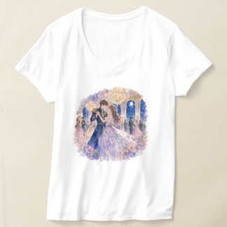 Camiseta de Casal de Salão Romântico