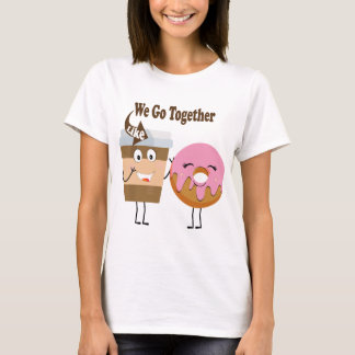 Camiseta de Casal Nós Combinamos Como Donuts e Caf