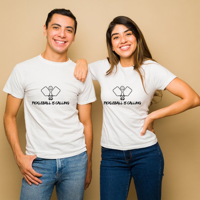 Camiseta de Casal - Pickleball Está Chamando (Criador carregado)