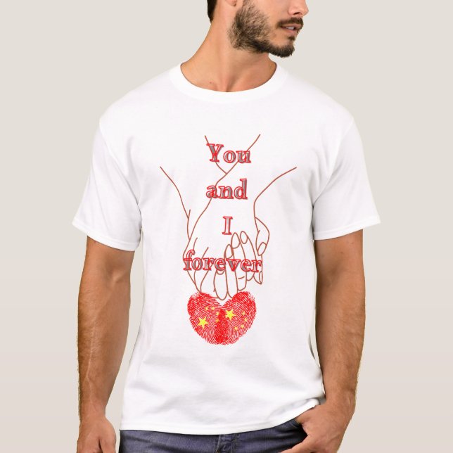 Camiseta de casal "Você e Eu Para Sempre" (Frente)