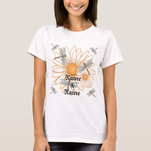Camiseta de casamento Daisy White
