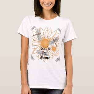 Camiseta de casamento Daisy White