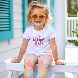 Camiseta de casamento de menina de flor Boho rosa