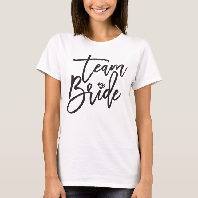 Camiseta de Casamento do Partido Bridal da Equipe  (Frente)