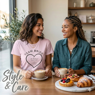 Camiseta de casamento estilosa com texto personali