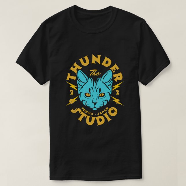 Camiseta de Cat Studio Elétrica (Frente do Design)