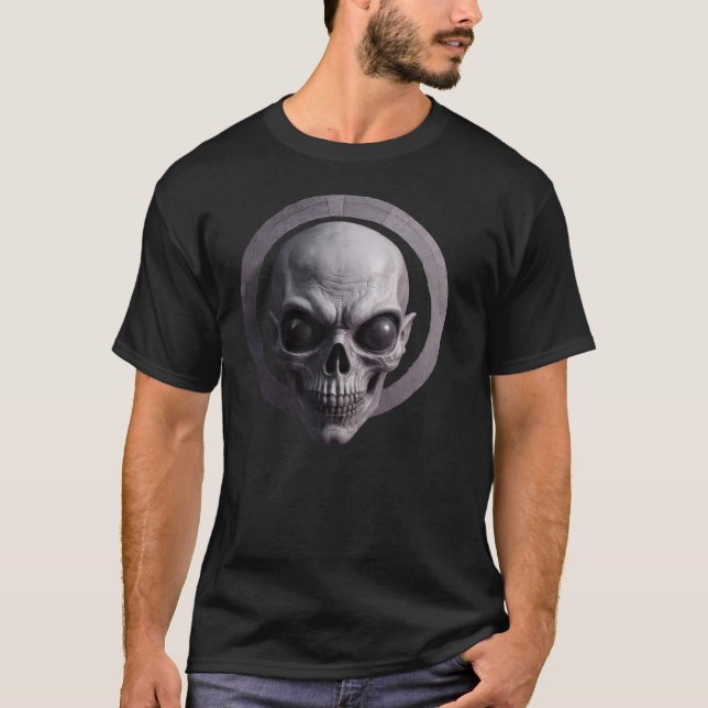 Camiseta de Caveira Alien (Frente)