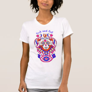 Camiseta de Caveira de Açúcar Rock and Roll