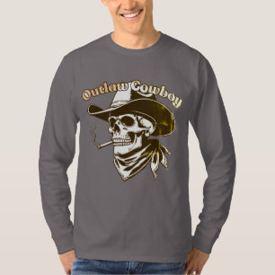 Camiseta de Caveira de Cowboy Fora da Lei – Esquel