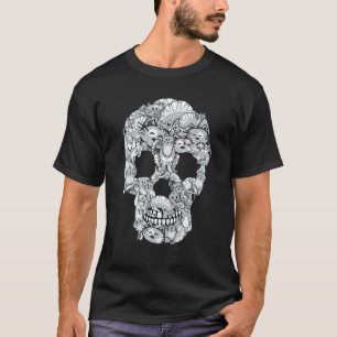 Camiseta de Caveira de Gato Fantasia de Gato de Ha
