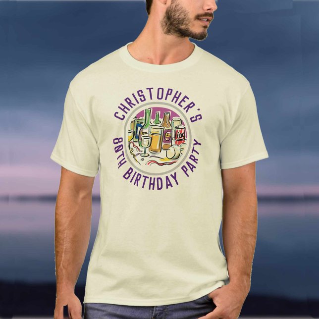 Camiseta de Celebração de 80 Anos de Idade (Criador carregado)