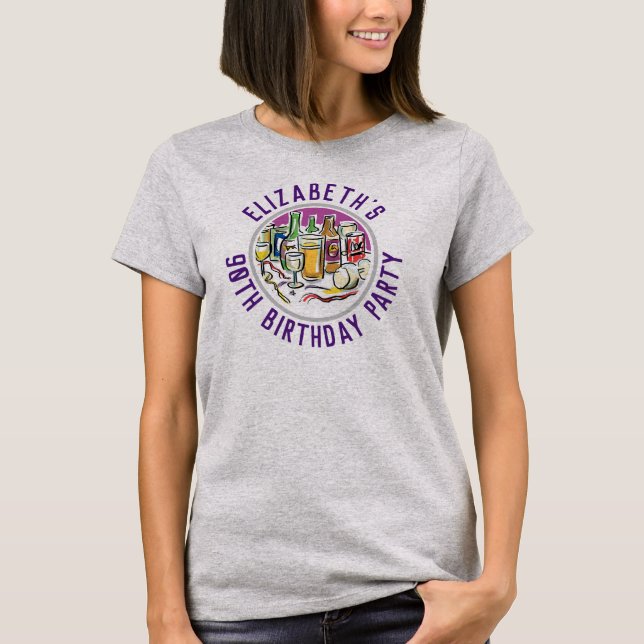 Camiseta de Celebração de 90 Anos de Idade (Frente)