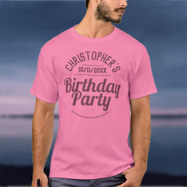 Camiseta de Celebração de Aniversário de Homem (Criador carregado)