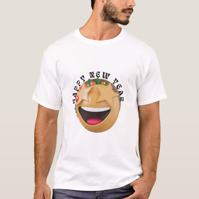 Camiseta de Celebração do Ano Novo 2026 (Frente)