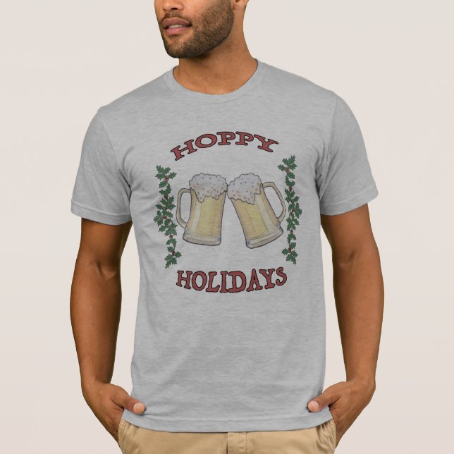 Camiseta de Cerveja de Feriados Hoppy (Frente)