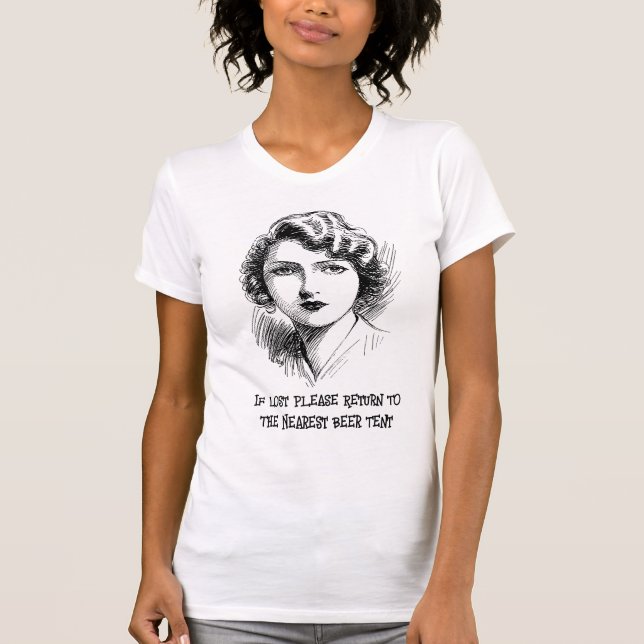 Camiseta de cerveja feminina (Frente)