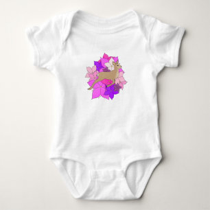 Camiseta de cervo fofo com flores