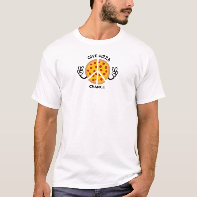 Camiseta Dê Chance à Pizza (Frente)