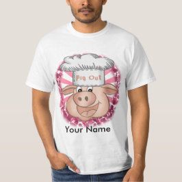 Camiseta de Chef de Pig Out de churrasco