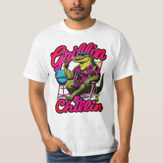 Camiseta de CHURRASCO de Presente do dia de os pai