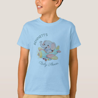 Camiseta de Chuvinha de Bebê Elefante de Avião