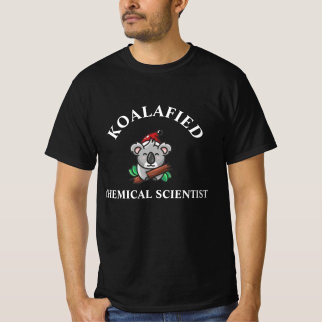 Camiseta de Cientista Químico Koalafied (Frente)