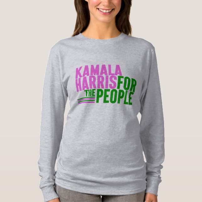 Camiseta de cinza Kamala (Frente)