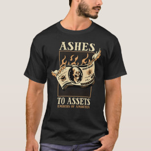 Camiseta De Cinzas a Ativos Design de Dinheiro de Caveira
