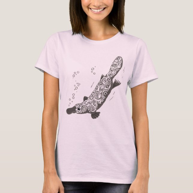 Camiseta de cinzas para animais de platypus (Frente)