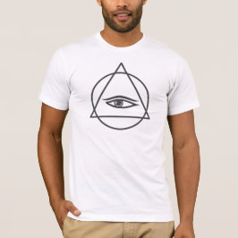 Camiseta de Círculo de Triângulo de Olho Funky
