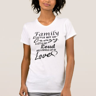 Camiseta de Citação de Família e Amor